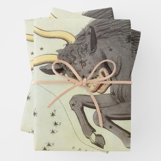 Stier Stier,  sterrenbeeld Urania's Mirror Inpakpapier Vel (In situ)