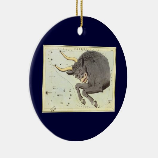 Stier Stier,  sterrenbeeld Urania's Mirror Keramisch Ornament (Rechts)