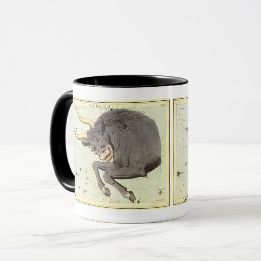 Stier Stier,  sterrenbeeld Urania's Mirror Mok (Voorkant links)