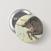 Stier Stier,  sterrenbeeld Urania's Mirror Ronde Button 5,7 Cm (Voorkant /achterkant)