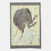 Stier Stier,  sterrenbeeld Urania's Mirror Theedoek (Verticaal)