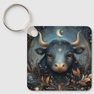 Stier Stier Zodiac Astrologie Hemellich Verjaardag Sleutelhanger