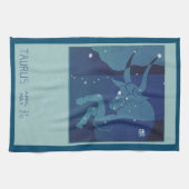 Stier Stierbeeld Sterrenbeeld Vintage Zodiac Astro Theedoek (Horizontaal)