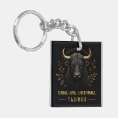 Stier Symbool Sterk Trouw Astrologie Cadeau Sleutelhanger (Voorkant Links)