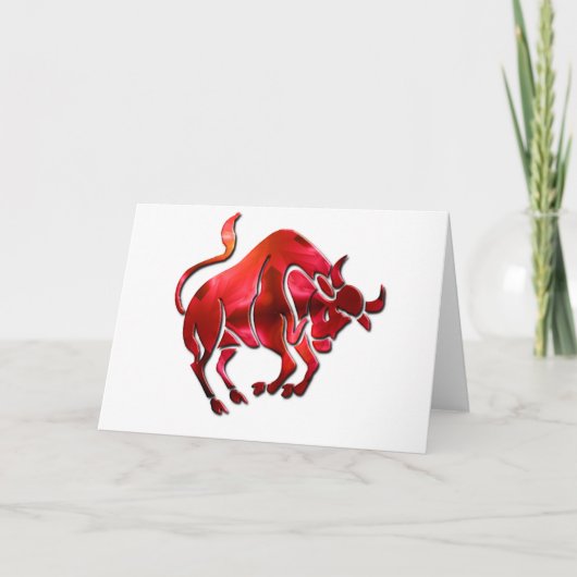 Stier Symbool Wenskaart Kaart (Voorkant)