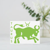 Stier Teken Astrologie Zodiac Symbool Briefkaart (Staand voorkant)