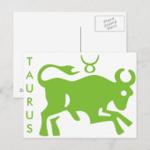 Stier Teken Astrologie Zodiac Symbool Briefkaart (Voorkant / Achterkant)