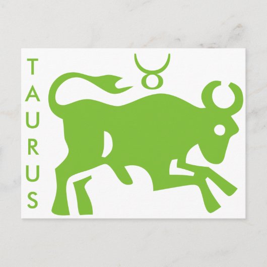 Stier Teken Astrologie Zodiac Symbool Briefkaart (Voorkant)