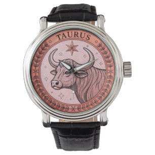 Stier teken van de dierenriem horloge
