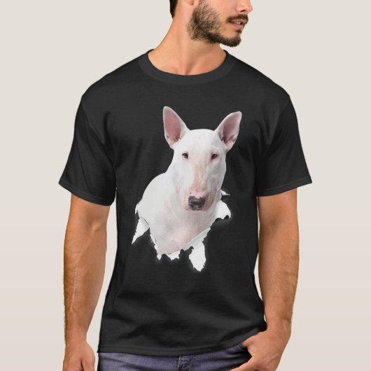 Stier Terriër Gescheurde Stof Voor Hond Moeder Van T-shirt (Voorkant)