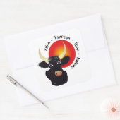 Stier - Tierkreiszeichen Aufkleber Vierkante Sticker (Envelop)