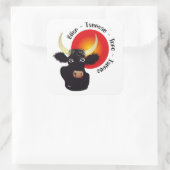 Stier - Tierkreiszeichen Aufkleber Vierkante Sticker (Tas)