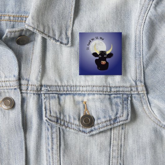 Stier Tierkreiszeichen Button (In situ)