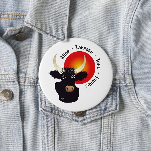 Stier Tierkreiszeichen Button (In situ)