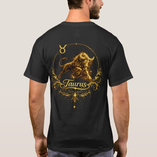 Stier Uniek Sterrenbeeld, sterrenbeeld T-shirt (Achterkant)