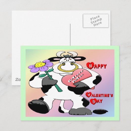 stier van valentijns feestdagenkaart (Voorkant / Achterkant)