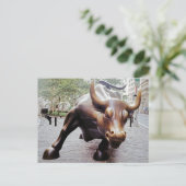Stier van Wall Street Briefkaart (Staand voorkant)