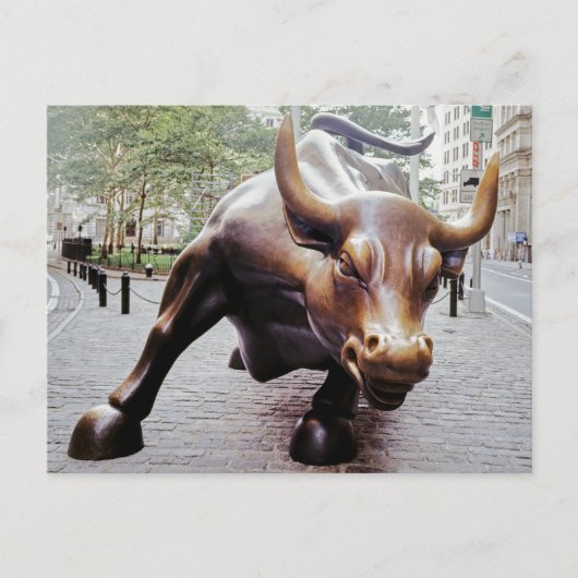 Stier van Wall Street Briefkaart (Voorkant)