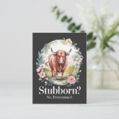 Stier: vastberaden, niet koppig briefkaart (Staand voorkant)