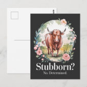 Stier: vastberaden, niet koppig briefkaart (Voorkant / Achterkant)
