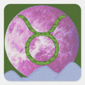 Stier Vierkante Sticker (Voorkant)