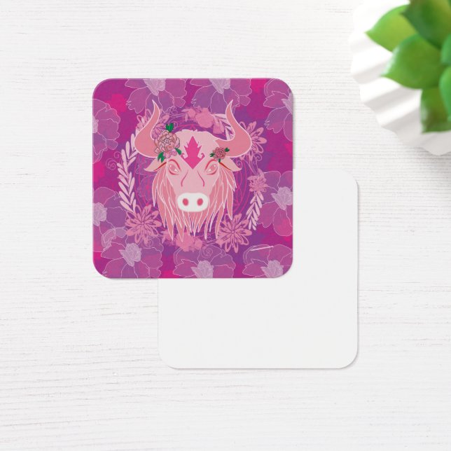 stier vierkante visitekaartjes (Bureau)