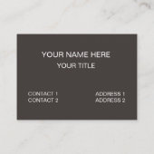 stier visitekaartje (Achterkant)