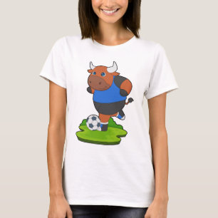 Stier Voetballer Voetbal Sport T-shirt