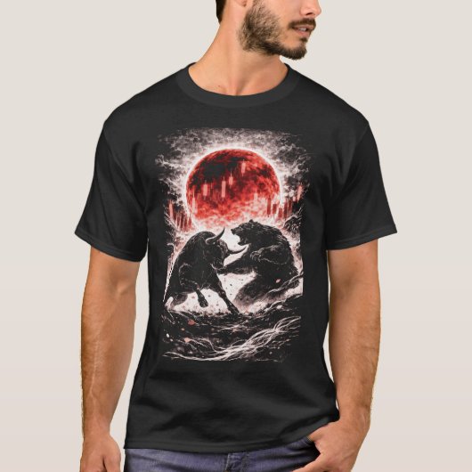 Stier vs Beermarkt in Red Moon Forest - Japans T-shirt (Voorkant)
