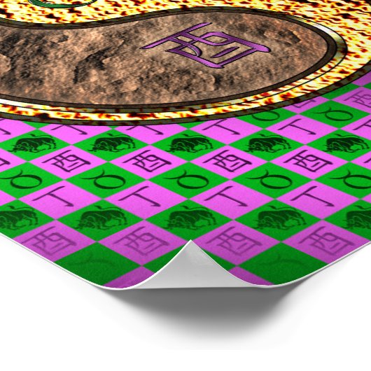 Stier & Vuur Haan Poster (Hoek)