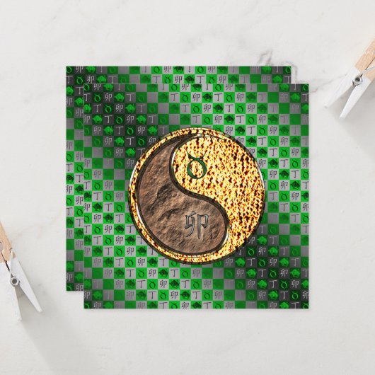 Stier & Vuur Konijn Kaart (Voorkant / Achterkant in situ)