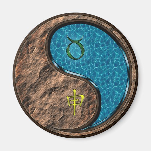 Stier & Water Aap Magneet (Voorkant)