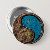 Stier & Water Aap Ronde Button 7,6 Cm (Voorkant /achterkant)