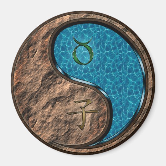 Stier & Water Rat Magneet (Voorkant)