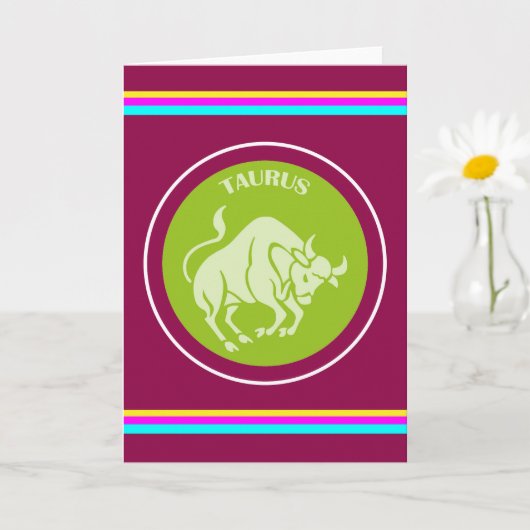 Stier Wenskaart Kaart (Kleine Plant)