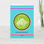 Stier Wenskaart Kaart (Achterkant)