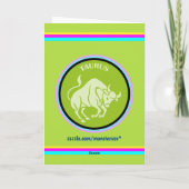 Stier Wenskaart Kaart (Achterkant)