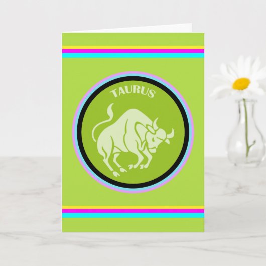 Stier Wenskaart Kaart (Kleine Plant)