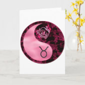 Stier Yin Yand Kaart (Gele Bloem)