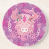 stier zandsteen onderzetter (Voorkant)