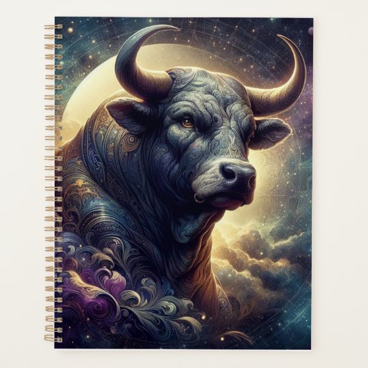 Stier Zodiac Art - Majestic Bull Planner (Voorkant)