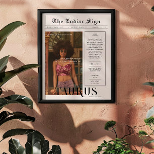 Stier   Zodiac Astrology Fotokrant Poster