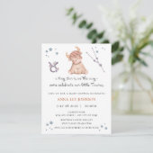 Stier Zodiac babyshower uitnodiging (Staand voorkant)