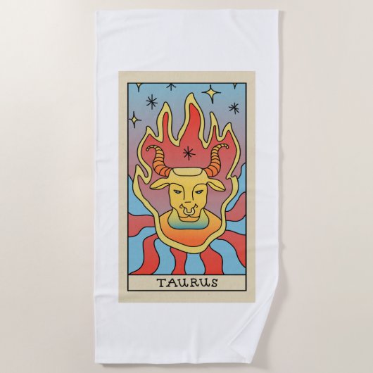 Stier Zodiac Badhanddoek (Voorkant)