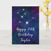 Stier Zodiac Constellation Gelukkige Verjaardag Kaart (Gele Bloem)