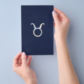 Stier Zodiac Decor Navyblauw Koolstofvezelprint Flyer (Hand)