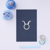 Stier Zodiac Decor Navyblauw Koolstofvezelprint Flyer (Enkel)