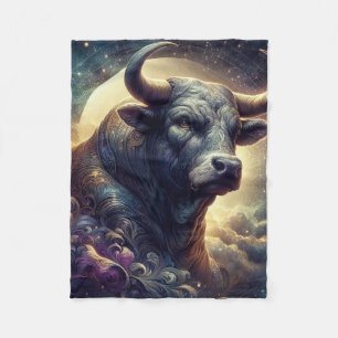 Stier Zodiac Kunst - Majestueuze Stier Fleece Deken