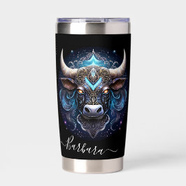 Stier Zodiac-kunst voor 21 april–20 mei Geïsoleerde Drinkbeker