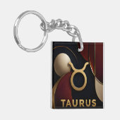 Stier Zodiac Luxe Hemel Astrologie Cadeau Sleutelhanger (Voorkant Links)